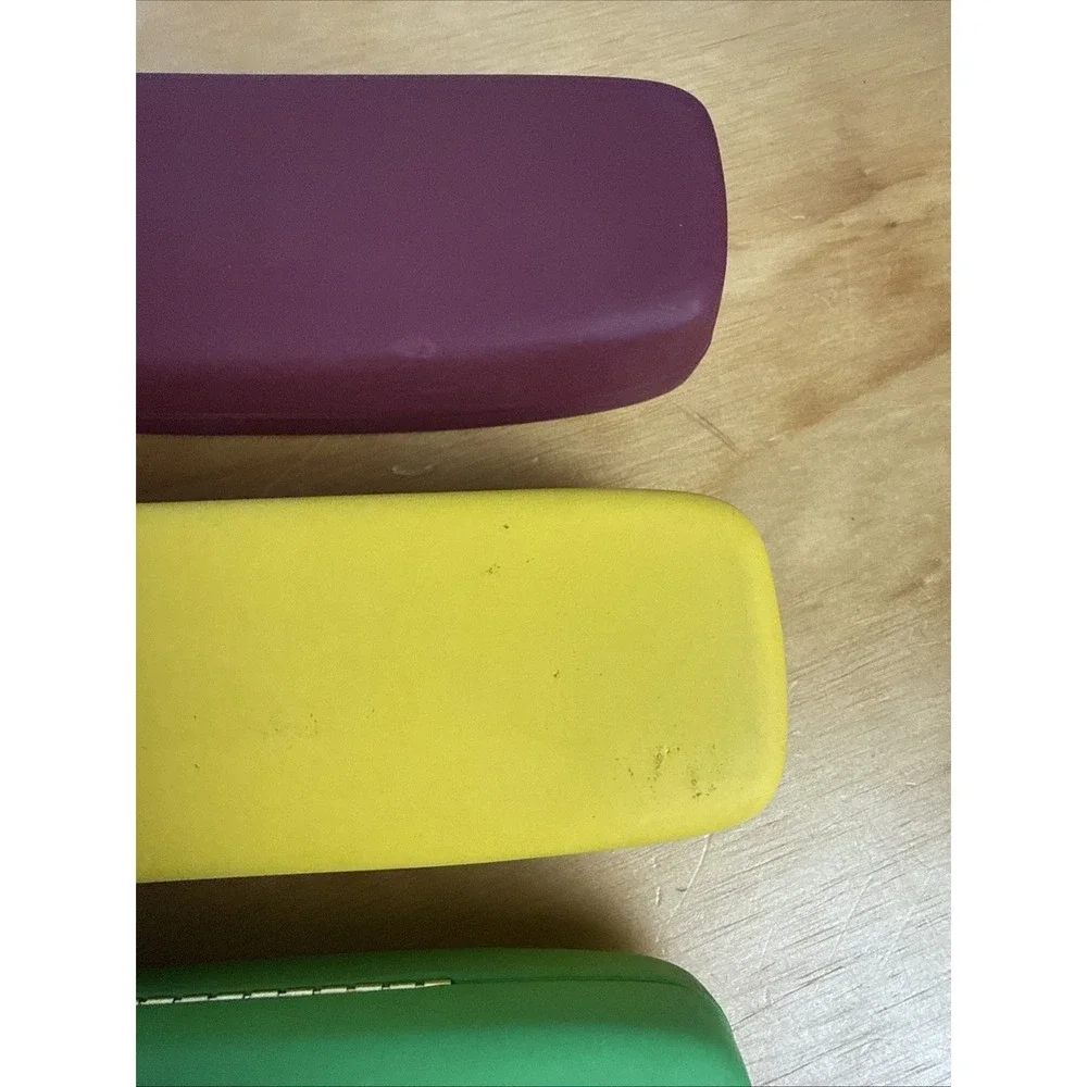 Ray Ban Sunglass Case - CASES ONLY - Lot of 3- Yellow, Green & Maroon -YOUTH